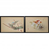 Pair of Woodblocks by Tsuchiya