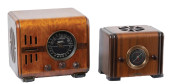 PAIR OF WOODEN TABLE RADIOS<br
