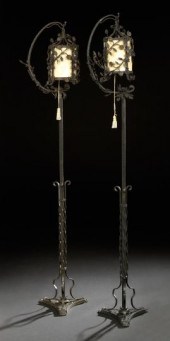 Pair of Wrought- and Cut-Iron