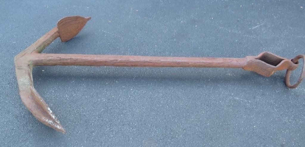 PAIR OF WROUGHT IRON ANCHORSca.