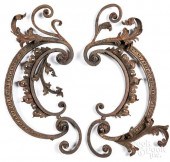 PAIR OF WROUGHT IRON ARCHITECT