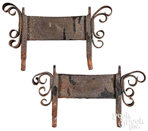 PAIR OF WROUGHT IRON BOOT