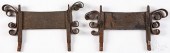 PAIR OF WROUGHT IRON BOOT SCRA