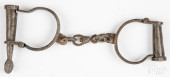 PAIR OF WROUGHT IRON HANDCUFFS