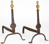 PAIR OF WROUGHT IRON KNIFE BLA