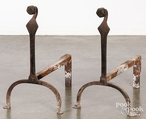 PAIR OF WROUGHT IRON KNIFE BLADE