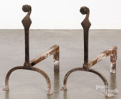 PAIR OF WROUGHT IRON KNIFE BLA