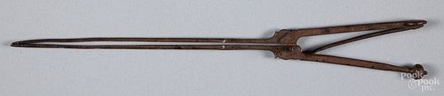 PAIR OF WROUGHT IRON PIPE TONGS,