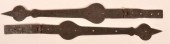 PAIR OF WROUGHT IRON SHAPED ST