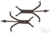 PAIR OF WROUGHT IRON SPEARPOIN