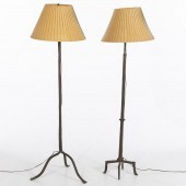 PAIR OF WROUGHT IRON STANDING