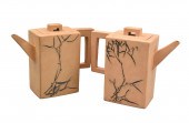 PAIR OF YIXIN ZISHA TEAPOTS &