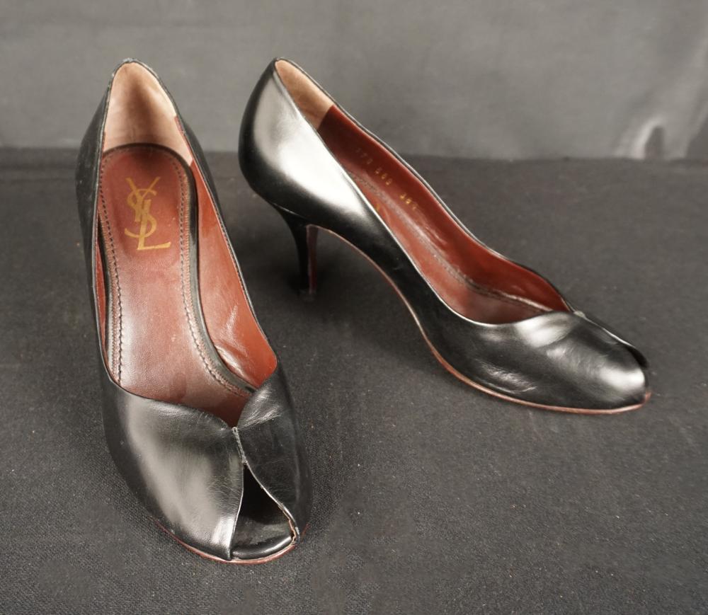 PAIR OF YSL PEEP-TOE PUMPS (SIZE