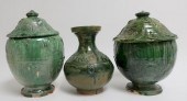 PAIR OF YUAN STYLE LIDDED JARS