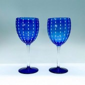 PAIR OF ZAFFERANO PERLE GLASS