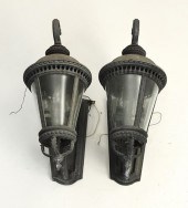 PAIR OF ZINC OUTDOOR WALL LAMP