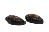 PAIR OFCARVED ZITAN LIDDED BOX