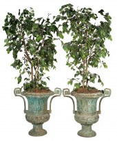 PAIR OFNEOCLASSIC CAST METAL J