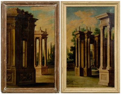 Pair Old Master paintings: