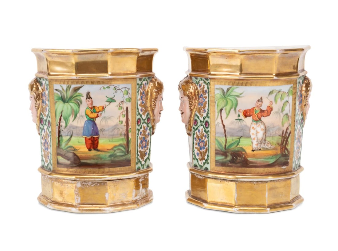 PAIR, OLD PARIS CHINOISERIE