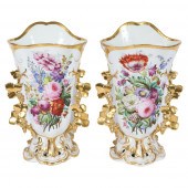 PAIR OLD PARIS GIANT VICTORIAN