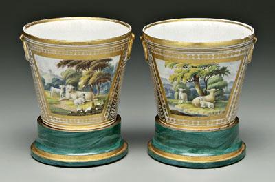 Pair Old Paris porcelain