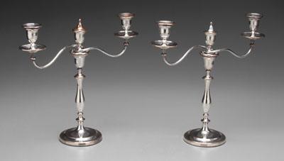 Pair Old Sheffield plate