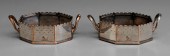 Pair Old Sheffield Plate Wine