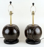PAIR ONE-LIGHT TABLE LAMPS, CO