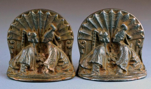 Pair Oriental Cast Iron
