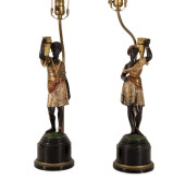 PAIR ORIENTALIST FIGURES MOUNT