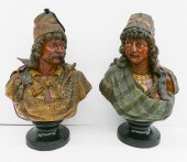Pair Orientalist Terracotta Bu