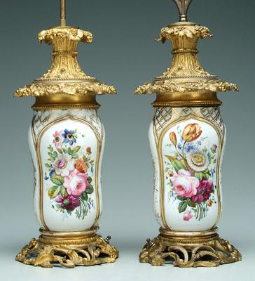 Pair ormolu mounted Old Paris