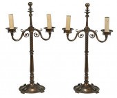 PAIR OSCAR BRUNO BACH PATINATE