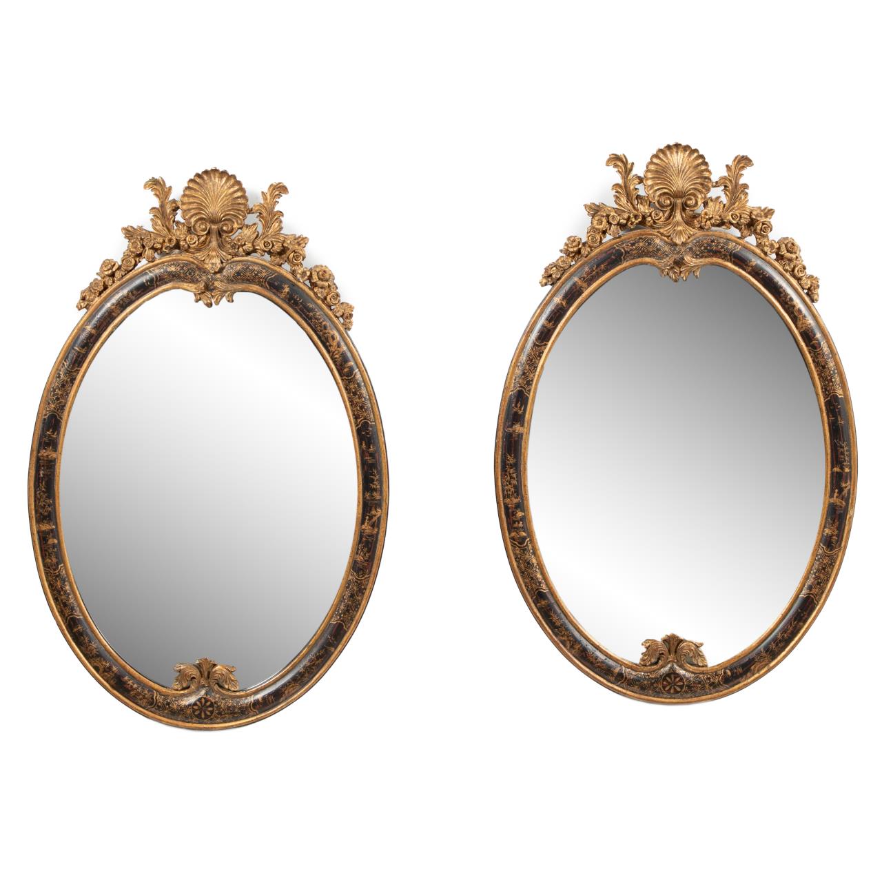 PAIR, OVAL CHINOISERIE BAROQUE