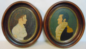 PAIR OVAL PORTRAITS, YOUNG MAN