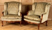 PAIR OVERSIZED LOUIS XV CARVED