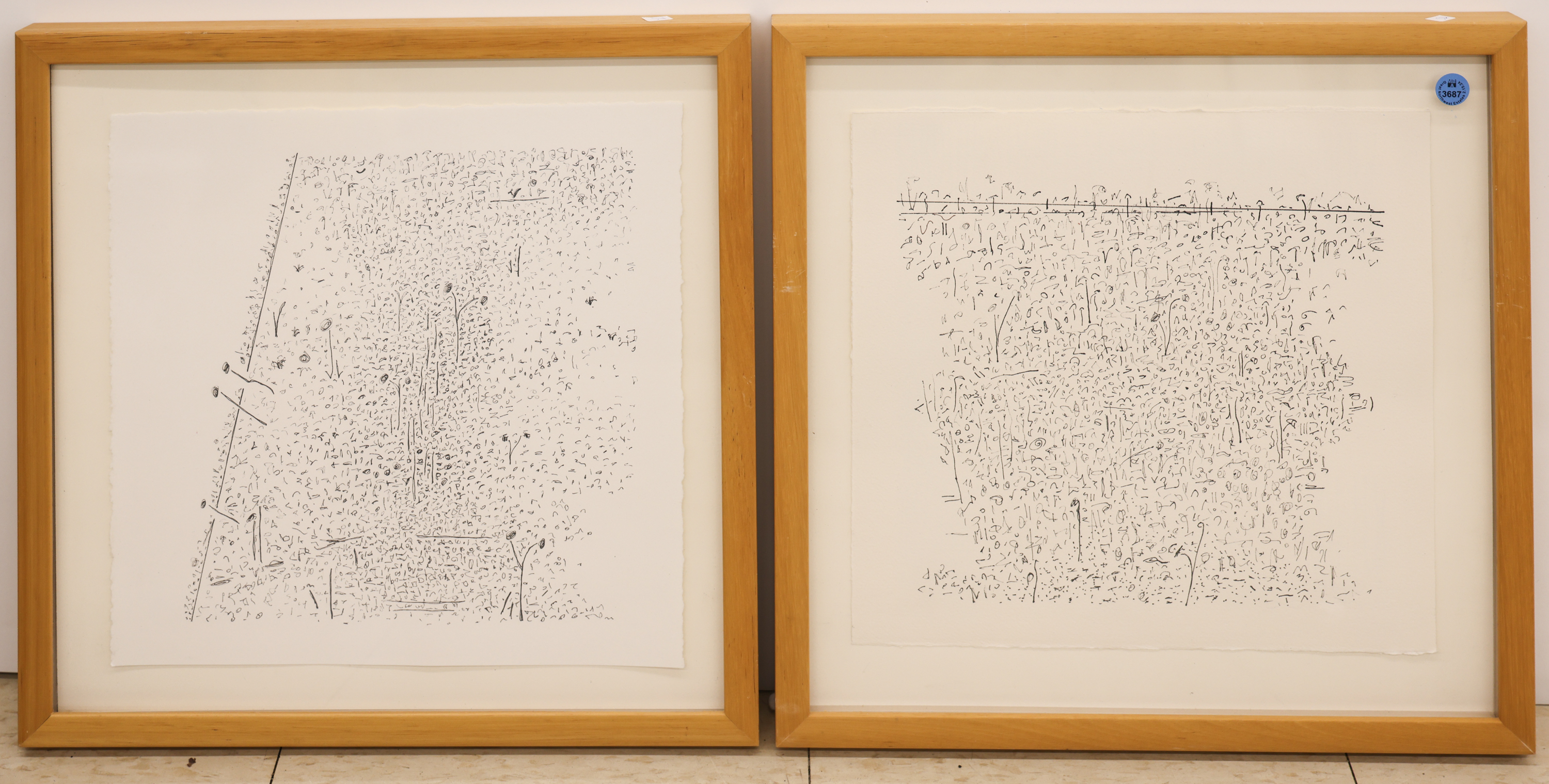 Pair P. Reuss Modern Abstract