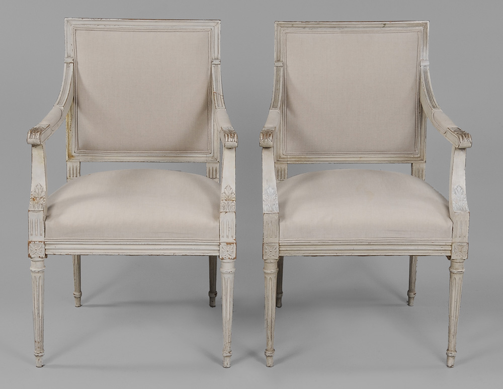 Pair Paint-Decorated Louis XVI
