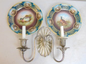 PAIR PAINT DECORATED ROYAL VIE