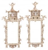 Pair painted Chinese Chippenda