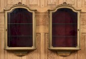 PAIR PAINTED LOUIS XV WALL MOU