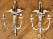 PAIR PAINTED WOOD FEDERAL STYL