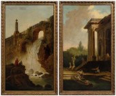 Pair paintings, classical scen