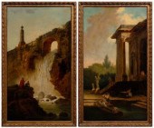 Pair paintings, classical scen