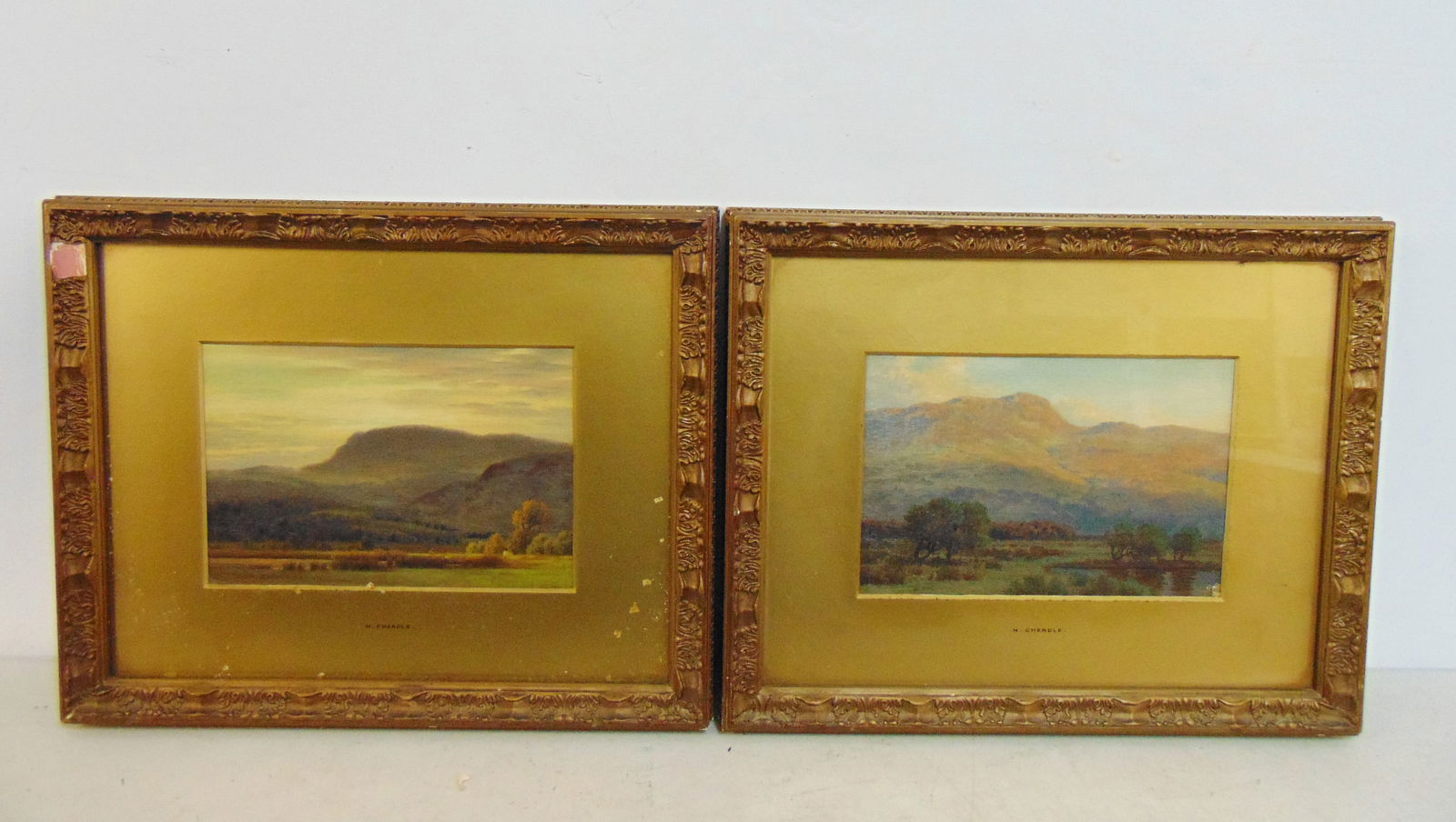 PAIR PAINTINGS, MOUNTAIN