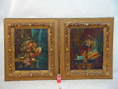 PAIR PAINTINGS, STILL-LIFE WIT