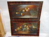 PAIR PAINTINGS, STILL-LIFE WIT
