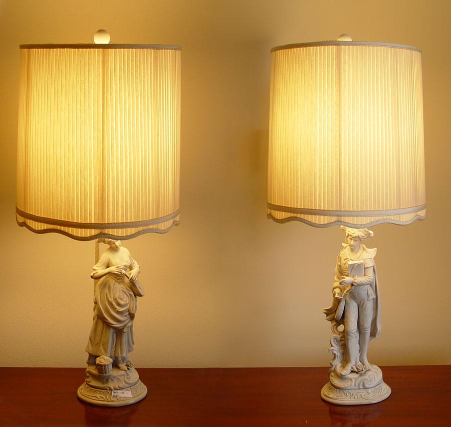 PAIR PARIAN PORCELAIN FIGURAL
