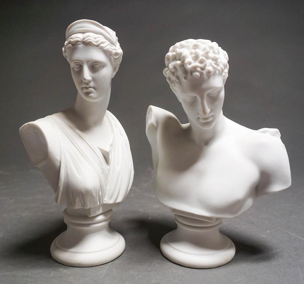 PAIR PARIANWARE BUSTS OF